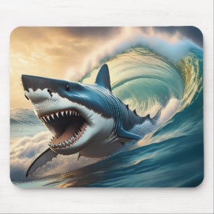 Menacing Shark Mouse Pad