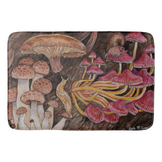 Menagerie of Mushrooms Bath Mat