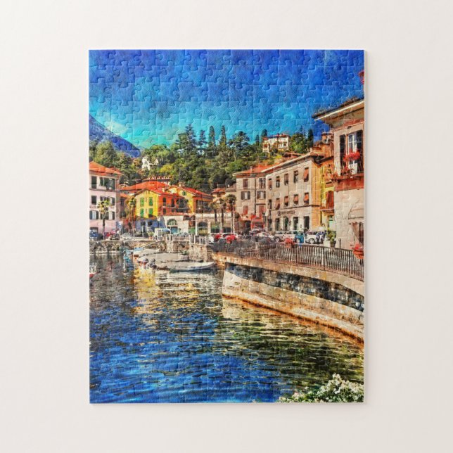 Menaggio on Como Lake, Italy Jigsaw Puzzle (Vertical)