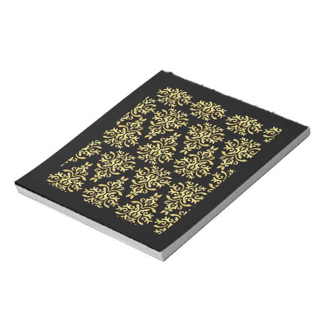 Mendela Pattern, Gold Notepad (Rotated)