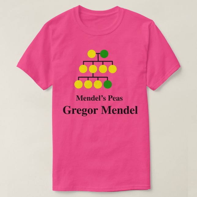 Mendels Peas Gregor Mendel T-Shirt (Design Front)