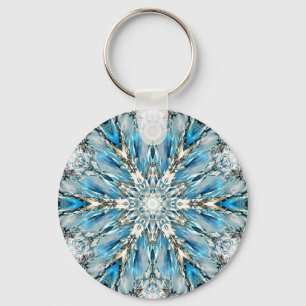 Mendenhall Glacier Mandala Keychain