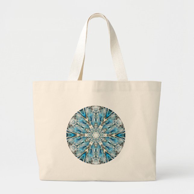 Mendenhall Glacier Mandala Large Tote Bag (Front)