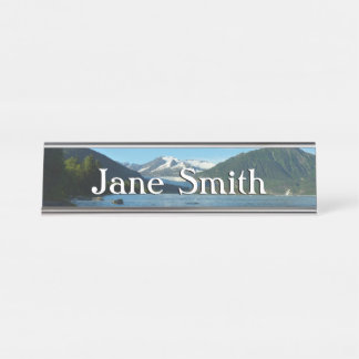 Mendenhall Lake in Juneau Alaska Landscape Desk Name Plate