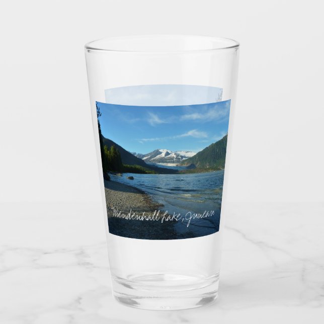 Mendenhall Lake in Juneau Alaska Landscape Glass (Front)
