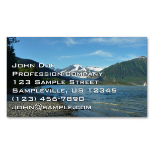 Mendenhall Lake in Juneau Alaska Landscape Magnetic Business Card