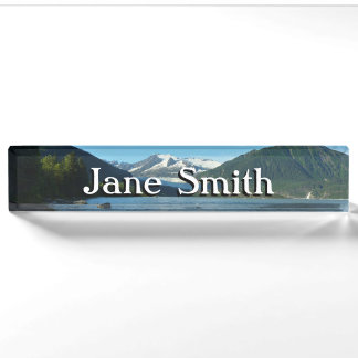 Mendenhall Lake in Juneau Alaska Landscape Nameplate