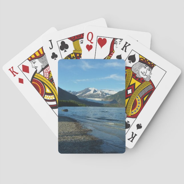 Mendenhall Lake in Juneau Alaska Landscape Playing Cards (Back)