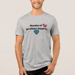 Mender of broken hearts Tri-Blend shirt<br><div class="desc">Men's T-shirt with saying, "Mender of broken hearts." Beautiful design with broken heart, needle and thread. Great gift for the doctor, counsellor, Pastor or therapist in the family, Dad's, Uncles, Sons or, to show appreciation for the nurse, doctor or heart sugeon who cared for you and helped you heal and...</div>