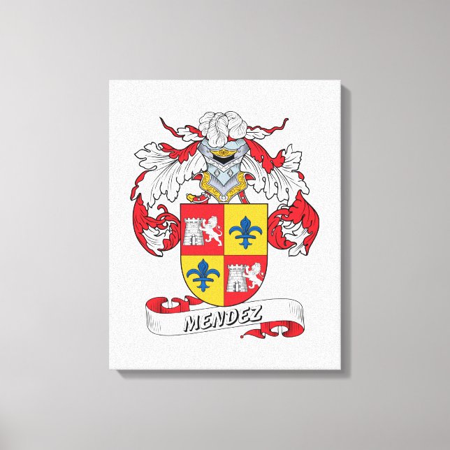 Mendez Family Crest Canvas Print (Front)