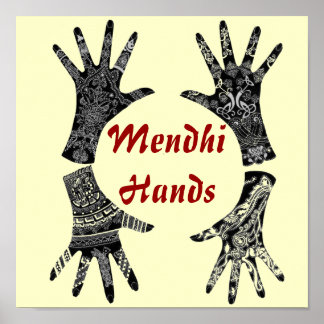 Mendhi Hands Poster