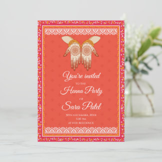 Mendhi invitations & Henna Party Mehendi invites