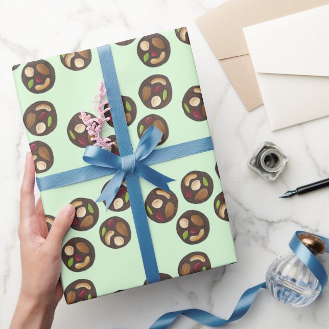 Mendiants French Chocolates Chocolatier Chocoholic Wrapping Paper (Gifting)