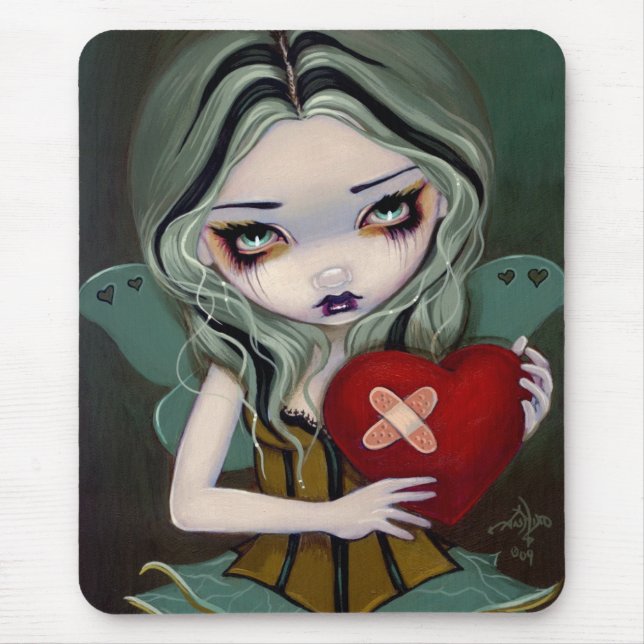 Mending a Broken Heart gothic fairy Mousepad (Front)