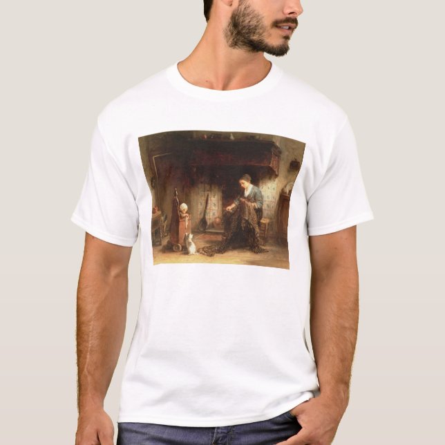 Mending the Nets (oil on panel) T-Shirt (Front)