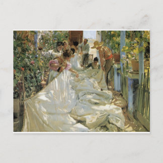 Mending the Sail - Joaquín Sorolla y Bastida Postcard