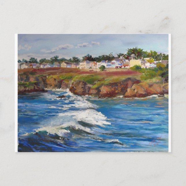 Mendocino Village Postcard (Front)