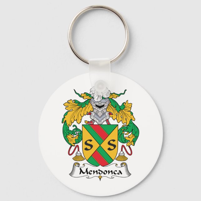 Mendonca Family Crest Key Ring (Front)