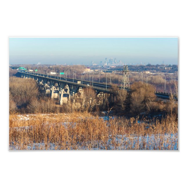 mendota bridge spanning minnesota river valley  photo print (Front)
