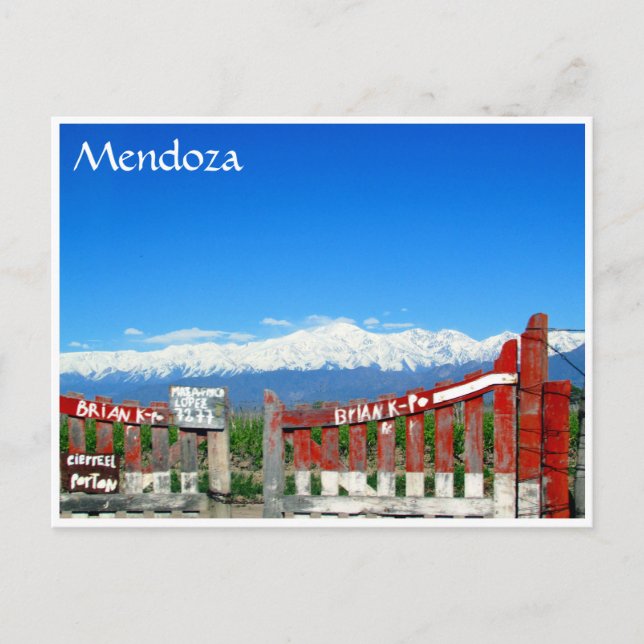 mendoza andes gate postcard (Front)