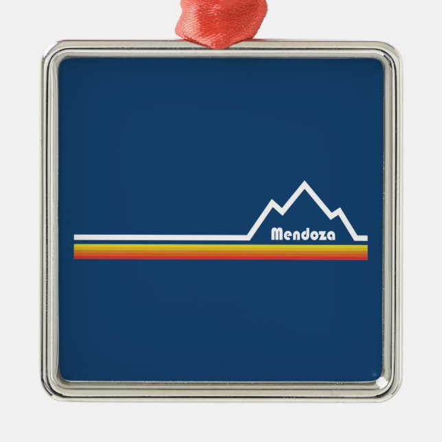 Mendoza Argentina Metal Tree Decoration (Front)