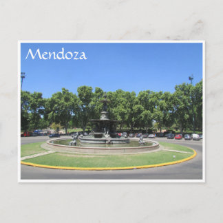 mendoza round postcard