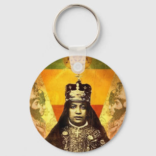Menen Asfaw Haile Selassie HIM Jah Rastafari  Key Ring