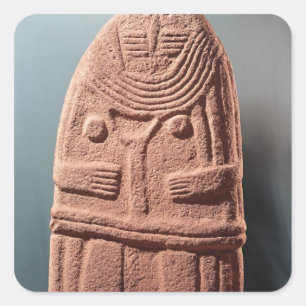 Menhir statue no.4, from Saint-Sernins-sur-Rance Square Sticker