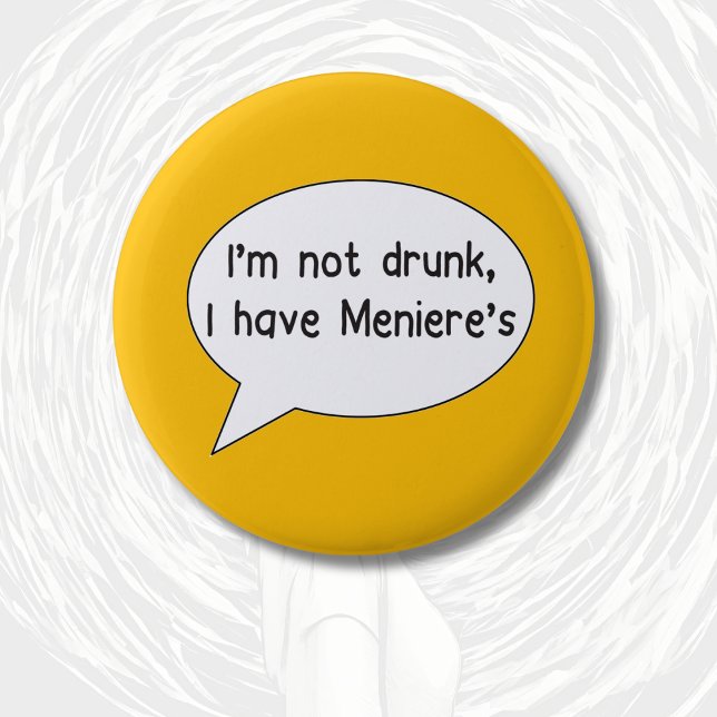 Meniere's awareness pin badge dizzy vertigo button (Creator Uploaded)