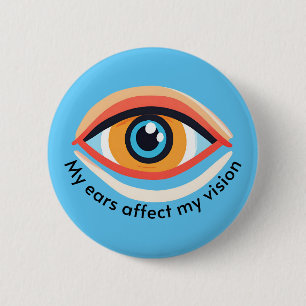 Menieres awareness Vestibular conditions dizzy 6 Cm Round Badge