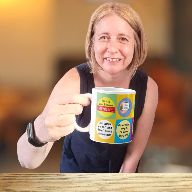 Menieres disease vestibular migraine vertigo dizzy coffee mug (Creator Uploaded)