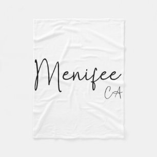 Menifee California Ca Retro  Fleece Blanket
