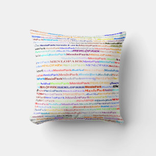 Menlo Park Text Design II Throw Pillow