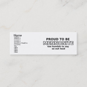 Mennonite Pride Funny Profile Card Humour