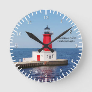 Menominee North Pierhead Light clock