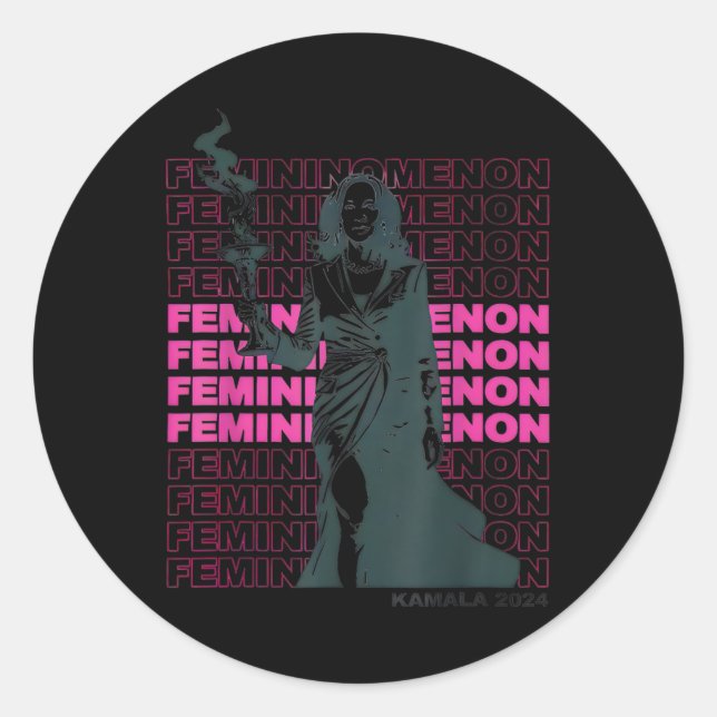 Menon Kamala Harris Tee  Classic Round Sticker (Front)