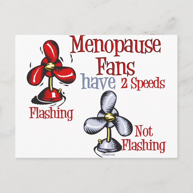 Menopause Fan Postcard (Front)