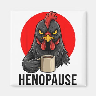 Menopause Funny Henopause Retro Vintage Black Chic Magnet