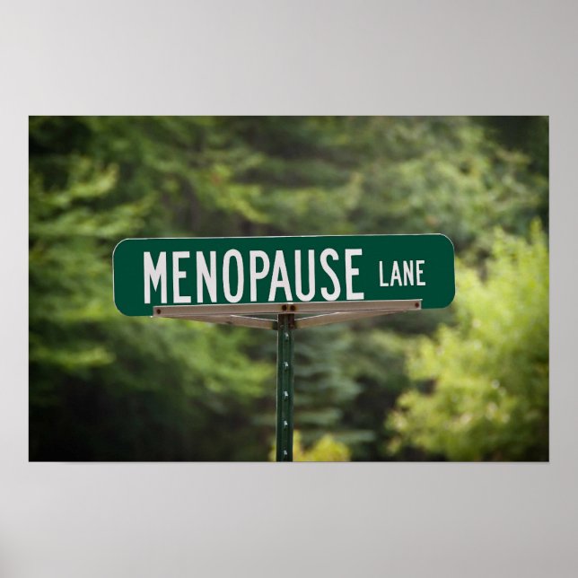 Menopause Lane Sign for a Good Laugh (Front)
