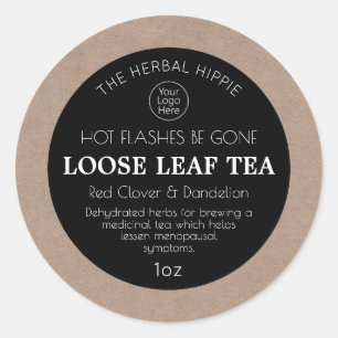 Menopause Relief Loose Herbal Tea Logo Labels