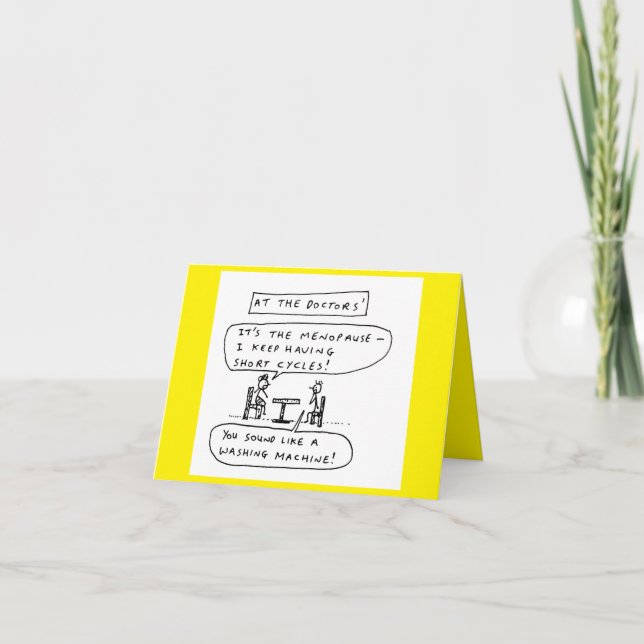 Menopause Washing Machine Joke Birthday Card (Front)
