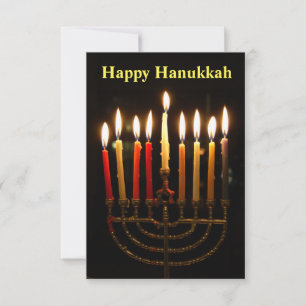 Menorah and Candles Hanukkah Photograph Card