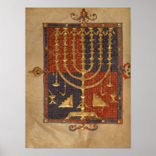 Menorah and other vessels of the temple poster