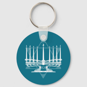 Menorah and star IV Key Ring