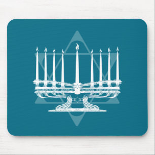 Menorah and star IV Mouse Pad