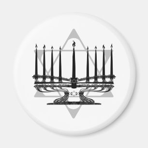 Menorah and Star Magnet