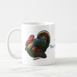 Menorah and Turkey Thanksgivukkah Coffee Mug<br><div class="desc">A great mug for Thanksgivukkah morning.  It has a silver menorah and a turkey on it.  You can customise the text.</div>