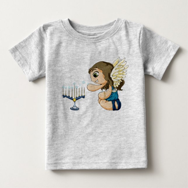 Menorah Angel Baby T-Shirt (Front)