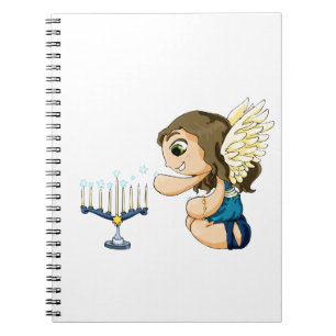 Menorah Angel Spiral Notebook