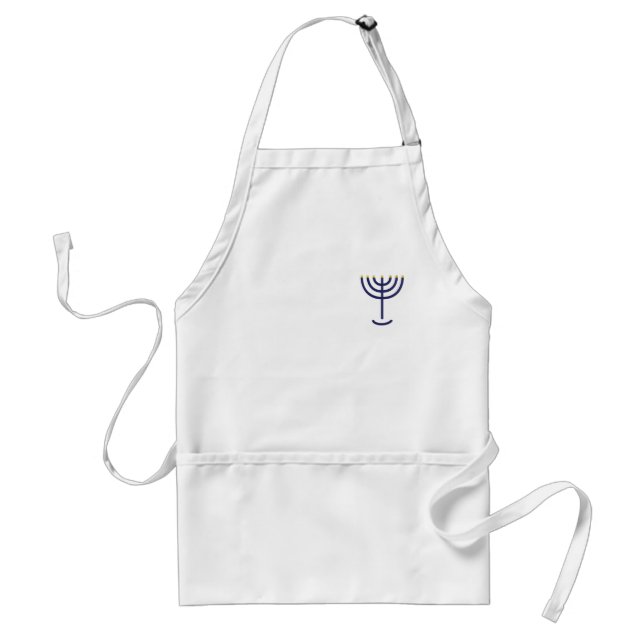 Menorah Blue-Gold Standard Apron (Front)